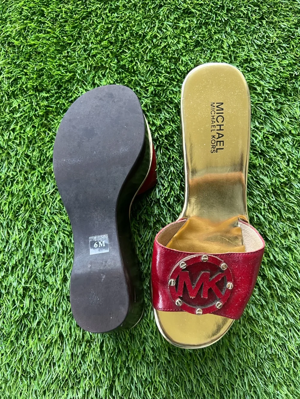 Michael Kors red studded